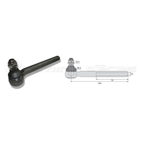 Tirant pour joint axial - Base cône: 23.5 - Haut cône: 26.4 - Long. Rotule: 240  - Réf : DA23988 - Ref: ROT70232