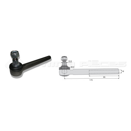 Tirant pour joint axial -- Base cône: 19.9 - Haut cône: 22.3 - Long. Rotule: 173  - Ref. 70277