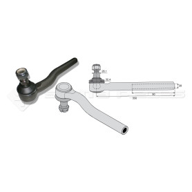 Tirant pour joint axial -- Base cône: 28.1 - Haut cône: 32.4 - Long. Rotule: 350  - Ref. 70897