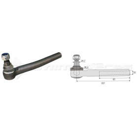 Tirant pour joint axial -- Base cône: 24.7 - Haut cône: 28.4 - Long. Rotule: 337  - Ref. 80145