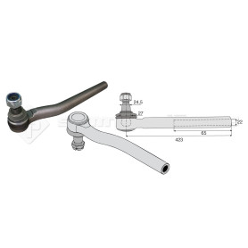 Tirant pour joint axial - Base cône: 24.5 - Haut cône: 27 - Long. Rotule: 423  - Réf : DA24016 - Ref: ROT80134