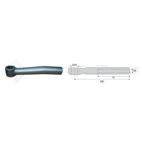 Tirant pour joint axial -- Long. Rotule: 280  - Ref. 60168