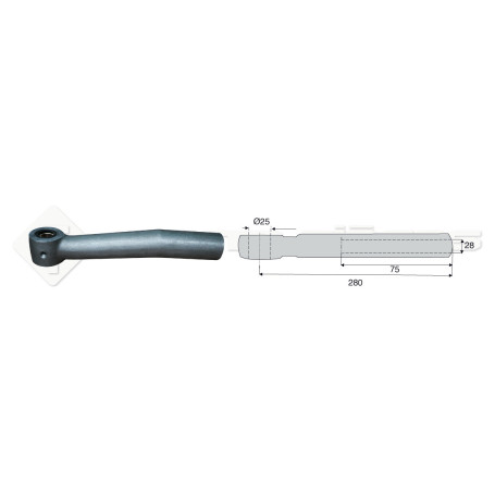 Tirant pour joint axial -- Long. Rotule: 280  - Ref. 60169