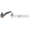 Tirant pour joint axial - Base cône: 20 - Haut cône: 22.2 - Long. Rotule: 445  - Réf : DA24031 - Ref: ROT80198