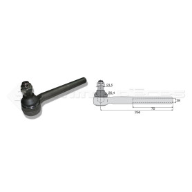 Tirant pour joint axial - Base cône: 23.5 - Haut cône: 26.4 - Long. Rotule: 256  - Réf : DA24037 - Ref: ROT70173