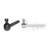 Tirant pour joint axial -- Base cône: 28.9 - Haut cône: 32.4 - Long. Rotule: 250 - Ref: ROT60171