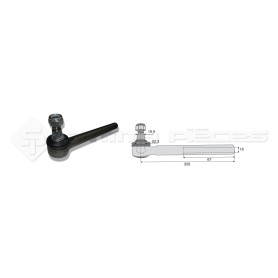 Tirant pour joint axial -- Base cône: 19.9 - Haut cône: 22.3 - Long. Rotule: 356 - Ref: ROT70718