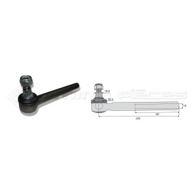 Tirant pour joint axial -- Base cône: 19.9 - Haut cône: 22.3 - Long. Rotule: 220