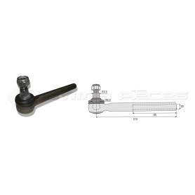 Tirant pour joint axial -- Base cône: 23.5 - Haut cône: 26.4 - Long. Rotule: 275