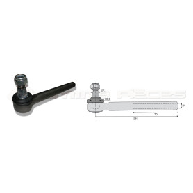 Tirant pour joint axial -- Base cône: 27.1 - Haut cône: 30.3 - Long. Rotule: 285 - Ref: ROT70635