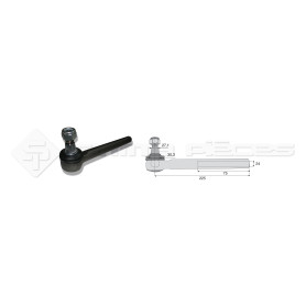 Tirant pour joint axial -- Base cône: 27.1 - Haut cône: 30.3 - Long. Rotule: 225