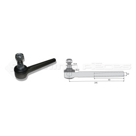 Tirant pour joint axial -- Base cône: 19.9 - Haut cône: 22.3 - Long. Rotule: 245