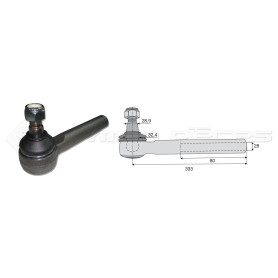 Tirant pour joint axial -- Base cône: 28.9 - Haut cône: 32.4 - Long. Rotule: 333