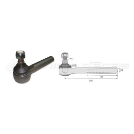 Tirant pour joint axial -- Base cône: 40.3 - Haut cône: 45.6 - Long. Rotule: 220