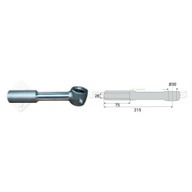 Tirant pour joint axial -- Long. Rotule: 215