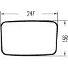 Rétroviseur -Largeur : 157 mm -Longueur : 224 mm