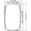 Rétroviseur -Largeur : 174 mm -Longueur : 282 mm -Largeur : 174 mm -Longueur : 282 mm -Réf : 7112020B