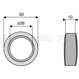 Bague entretoise Diam 28