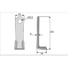 Couteau équerre Diam 25,5 Section 60X8 mm