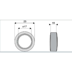 Bague entretoise Diam 17