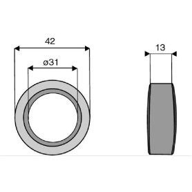 Bague entretoise Diam 31