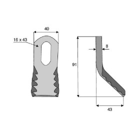 Couteau Y  - Ravageur, Sma, Votex - Ref: SYL390418