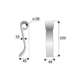 Fléau SPITOR Diam 26,5 Section 48x10 mm