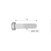 Vis / Boulon MAC CONNEL 5/8x100 - Ref: SYL390919
