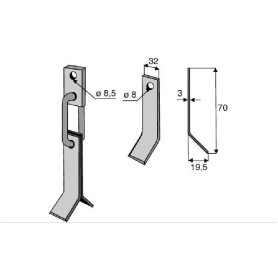 Couteau Y  Diam 8,5 Section 32x3