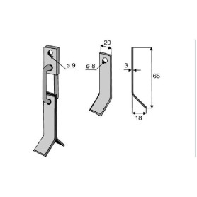 Couteau Y  Diam 8 Section 20x3