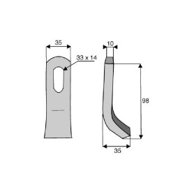 Fléau Votex  Diam 33x14  Section 35x10