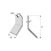 Couteau Y  - Bomford - Long. : 70mm - Diam du trou : 9.5mm - Ref: SYL6360BOM