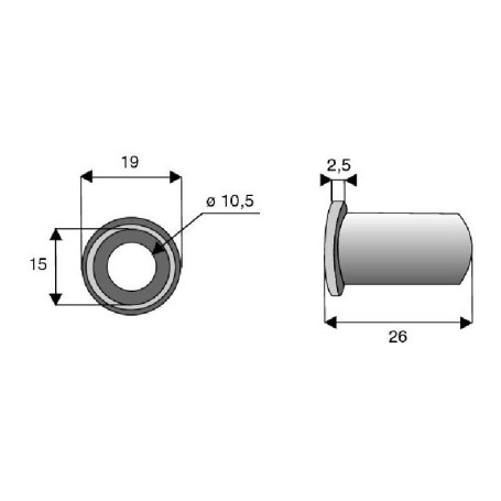 Bague / Entretoise Diam 10,5