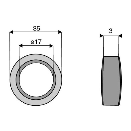 Bague / Entretoise Diam 17