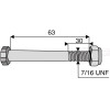 Boulon complet L 63 diamètre extérieur 7/16