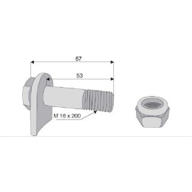 Boulon  - Humus - Long. : 62mm - Ref: SYL6395HUM