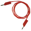 Câble 2 fiches 4mm rouge 1m - Ref: SML100RN