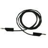 Câble 2 fiches 4mm noir 2m - Ref: SML200ZN