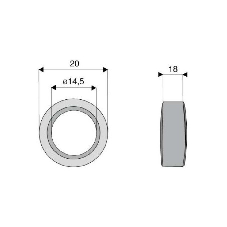 Bague / Entretoise Diam 14,5