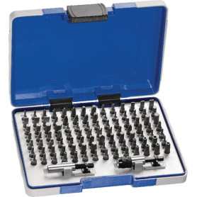 Coffret d'embouts 1/4" + portes embouts - 100 pièces