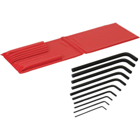 83H.JL10 clés mâles coudées en trousse longue métrique 6 pans