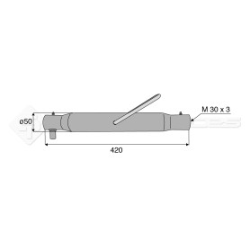 Tube de barre de poussée - L : 420mm  -Réf: SYM2P420