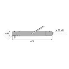 Tube de barre de poussée - L : 420mm  -Réf: SYM2P420