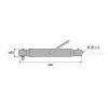 Tube de barre de poussée - L : 420mm  - Réf : DA21895 - Ref: SYM2P420
