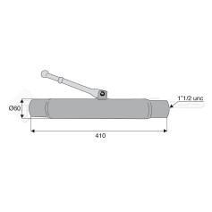 Tube de barre de poussée - L : 410mm - Marque: CLAAS   -Réf: SYM3P41011/2