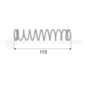 Ressort de crochet sup. - L : 115mm - Marque: CBM