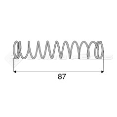Ressort de crochet sup. - L : 87mm