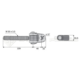 Articulation - L : 229mm - Alesage: 37