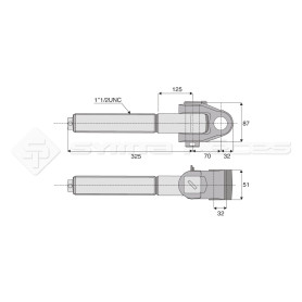 Articulation - L : 325mm - Marque: CNH - Ref: SYATF32D11/2CA