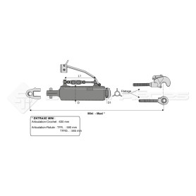 Barre de poussée hydraulique